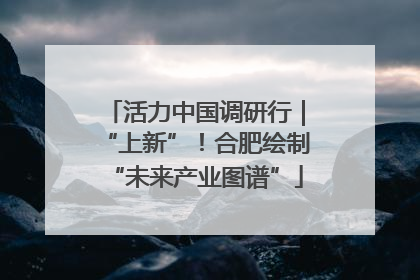 活力中国调研行｜“上新”！合肥绘制“未来产业图谱”