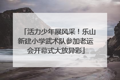 活力少年展风采！乐山新建小学武术队参加老运会开幕式大放异彩