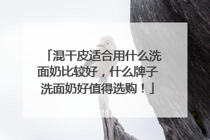 混干皮适合用什么洗面奶比较好，什么牌子洗面奶好值得选购！