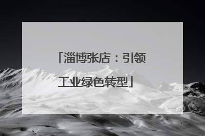 淄博张店：引领工业绿色转型