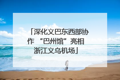 深化义巴东西部协作 “巴州馆”亮相浙江义乌机场