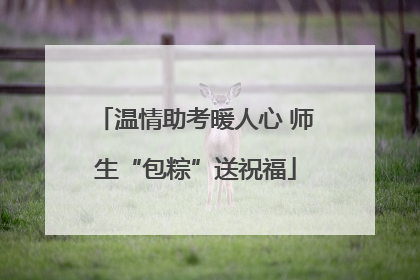 温情助考暖人心 师生“包粽”送祝福