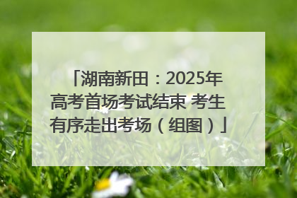 湖南新田：2025年高考首场考试结束 考生有序走出考场（组图）
