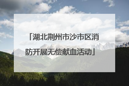 湖北荆州市沙市区消防开展无偿献血活动