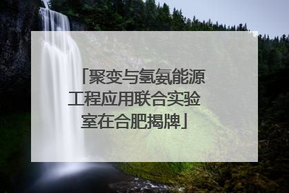 聚变与氢氨能源工程应用联合实验室在合肥揭牌