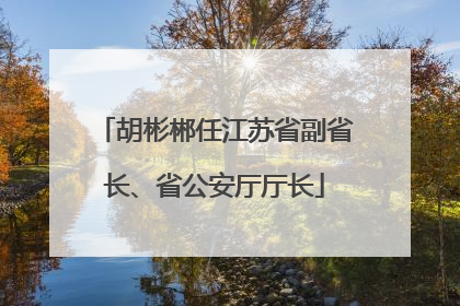 胡彬郴任江苏省副省长、省公安厅厅长