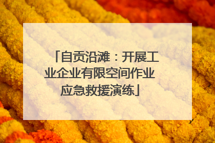 自贡沿滩：开展工业企业有限空间作业应急救援演练