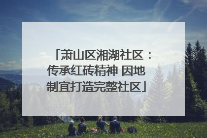 萧山区湘湖社区：传承红砖精神 因地制宜打造完整社区