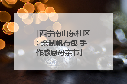 西宁南山东社区：亲制帆布包 手作感恩母亲节