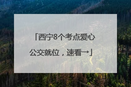 西宁8个考点爱心公交就位，速看→