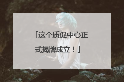 这个质促中心正式揭牌成立！