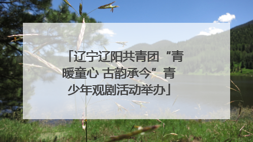辽宁辽阳共青团“青暖童心 古韵承今”青少年观剧活动举办