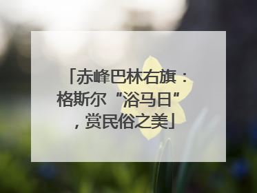 赤峰巴林右旗：格斯尔“浴马日”，赏民俗之美