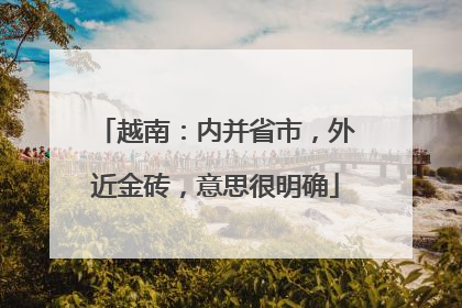 越南：内并省市，外近金砖，意思很明确