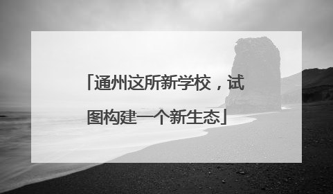 通州这所新学校，试图构建一个新生态