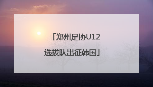 郑州足协U12选拔队出征韩国