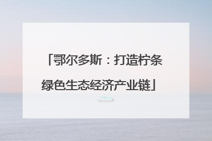鄂尔多斯：打造柠条绿色生态经济产业链