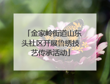 金家岭街道山东头社区开展鲁绣技艺传承活动