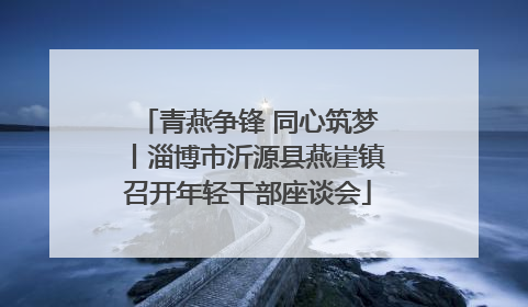 青燕争锋 同心筑梦丨淄博市沂源县燕崖镇召开年轻干部座谈会