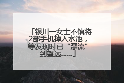 银川一女士不慎将2部手机掉入水池，等发现时已“漂流”到望远……