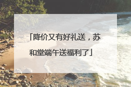 降价又有好礼送，苏和堂端午送福利了