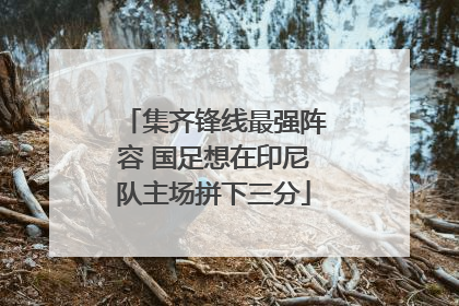 集齐锋线最强阵容 国足想在印尼队主场拼下三分