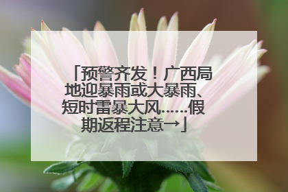 预警齐发！广西局地迎暴雨或大暴雨、短时雷暴大风……假期返程注意→