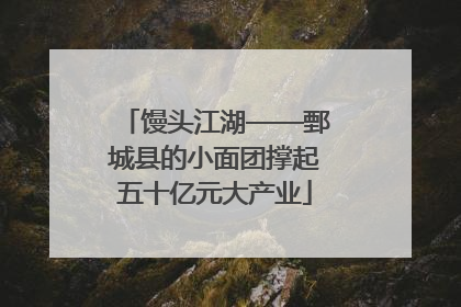 馒头江湖——鄄城县的小面团撑起五十亿元大产业