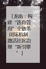 龙南：构建“选育管用”全链条闭环机制 激活社区治理“新引擎”