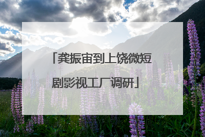 龚振宙到上饶微短剧影视工厂调研