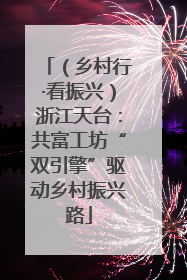 （乡村行·看振兴）浙江天台：共富工坊“双引擎”驱动乡村振兴路