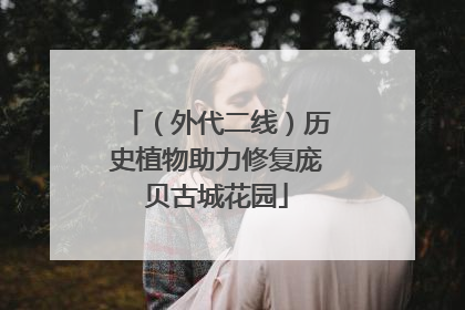 （外代二线）历史植物助力修复庞贝古城花园