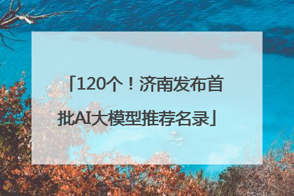 120个！济南发布首批AI大模型推荐名录