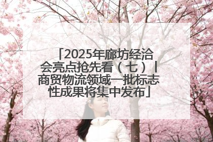 2025年廊坊经洽会亮点抢先看（七）丨商贸物流领域一批标志性成果将集中发布