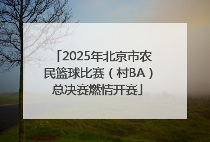 2025年北京市农民篮球比赛（村BA）总决赛燃情开赛