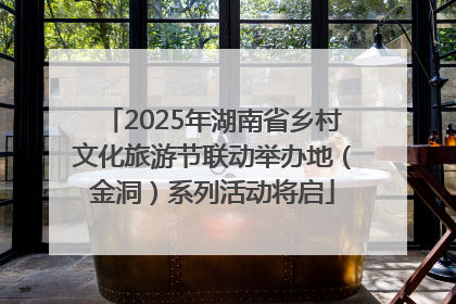 2025年湖南省乡村文化旅游节联动举办地（金洞）系列活动将启