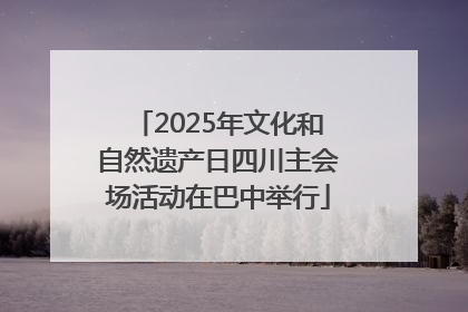 2025年文化和自然遗产日四川主会场活动在巴中举行