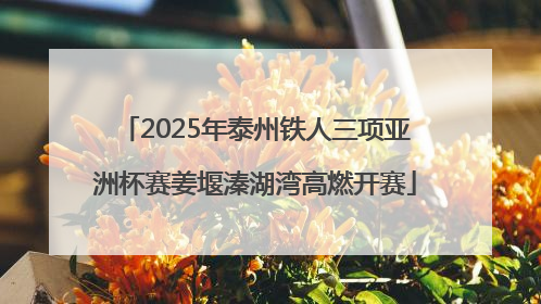 2025年泰州铁人三项亚洲杯赛姜堰溱湖湾高燃开赛