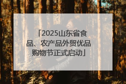 2025山东省食品、农产品外贸优品购物节正式启动
