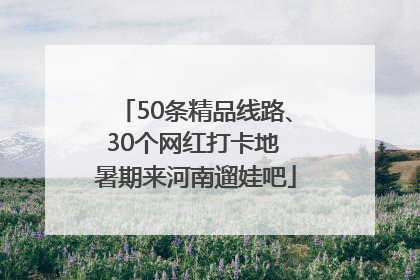 50条精品线路、30个网红打卡地 暑期来河南遛娃吧