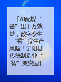 AI配煤“省”出千万效益，数字孪生“看”穿生产风险！宁阳县传统制造业“智”变突围